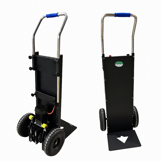 Cărucior electric pliabil 3000W – urcare asistată pe scări, capacitate maximă 400 kg